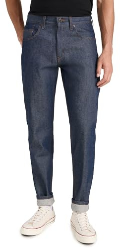 Naked & Famous Denim Men's Easy Guy - Natural Indigo Selvedge, Indigo, 32
