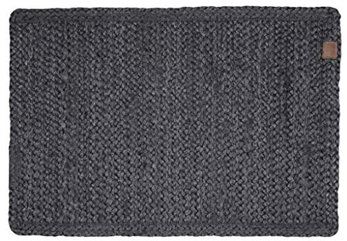 Södahl Tischset, Platzset Boho, Schön & Natürlich, aus 100% Jute, Geflochten, 33 x 48 cm, 1 Stück, Ash (Grau)