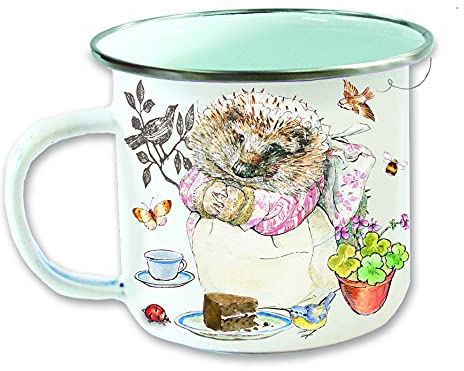 Peter Rabbit Mrs Tiggywinkle Enamel Mug,White,M (Pack of 1)