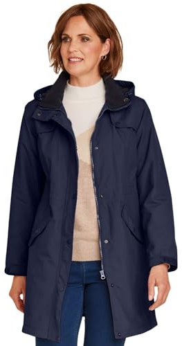 Chums Ladies Fleece Lined Waterproof Fabric Jacket 36 Inches Navy 12