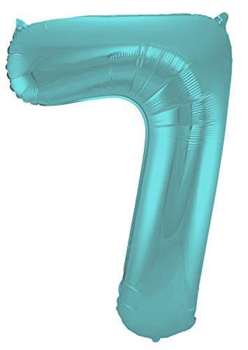 Folat 65967 - Folienballon Zahl 7 - Mint Pastel ca. 86 cm