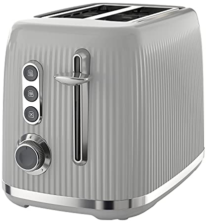 Breville Bold 2 Slice Toaster with High-Lift & Wide Slots | Grey & Silver Chrome [VTR002]