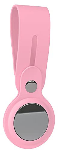 EAZY CASE - Anhänger für AirTag Schlüsselanhänger Hülle Silikon Rosa AirTags Schutzhülle Air Tracker Schlüsselanhänger Kratzfest Silikon Loop Silikonhülle Case Air Tag Anhänger für Katze, Hund, Kind