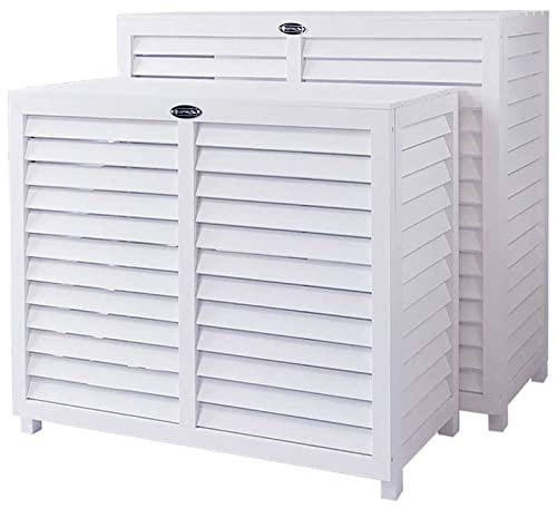 COFFRE CLIM Cache clim IMPUTRESCIBLE Bois Composite Blanc (M) - Conception Française - Cache Climatiseur Extérieur