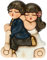 THUN - Paar Bräutigam auf Scooter, kleine Version - Gastgeschenke, Hochzeitsgeschenke - handbemalte Keramik - 8,3 x 8,5 x 11 cm H