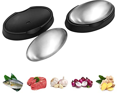 Lot de 2 savons anti-rouille en acier inoxydable - Élimine les odeurs - Savon écologique en acier inoxydable