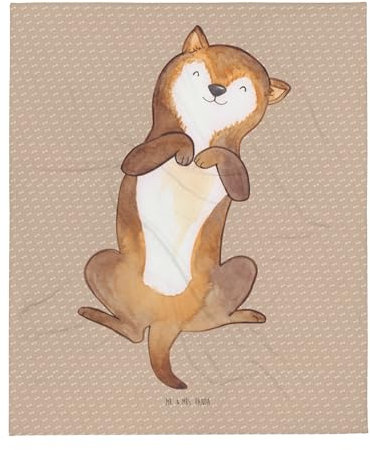 Mr. & Mrs. Panda Kuscheldecke Hund Streicheln - Geschenk, Sofadecke, Wohndecke, Tagesdecke, Hunde, Bauchkraulen, Hundewelpe, Wolldecke,