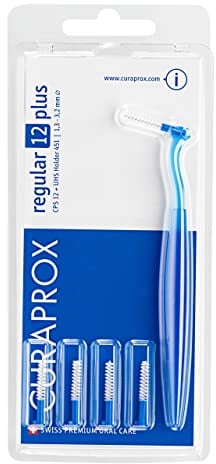 Ricariche Per Scovolini Interdentali Curaprox CPS 12 Regular Plus | Misura Iso 3, Blu | Per Spazi Interdentali Medi | Confezione Da 5 Per Portaspazzolino Uhs 451 | Prodotto in Svizzera