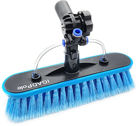 IGAD 10''(25cm) Water Fed Brush Head replacement, Fed Tee and Angle Connector for ACME poles