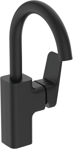 Ideal Standard BD234XG Ceraplan Waschtischarmatur H200, hoher Auslauf, ohne Ablaufgarnitur, Ausladung 14,5 cm, Schwarz (Silk Black)