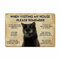 bivrten When Visiting My House Please Remember Vintage Wall Decoration Cat Rules Metal Sign Black Cat Apartment Decor Cat House Decor 8X12 Funny Posters Retro Room Decor