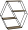 Vicco Wandregal Fyrk, Eiche/Schwarz, 51 x 52 cm Eckform