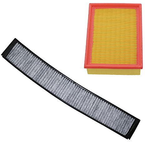 ATEC Germany Inspektionspaket Filterset mit 1x Luftfiltereinsatz; 1x Innenraumfilter inkl. Aktivkohle Kompatibel mit ALPINA B3 (E46), BMW 3er (E46)