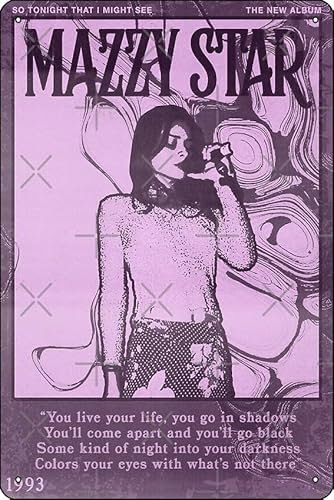Oedrtqi Mazzy Star Poster, Metall-Blechschild, 30,5 x 20,3 cm, lustiges Männerhöhle, Zuhause, Büro, Bar, Dekoration