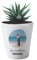 CADEAUX.COM - Pot de Fleurs Personnalisable Photo et Message - Pot de Fleurs Blanc Conique en Céramique - Idée Cadeau Anniversaire ou Fête des Mères - Cadeau Maman - Pot Personnalisé Photo