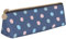 Bleistifttasche, Dreieckiges Stiftetui Tragbare Bleistifttasche Ledertasche Für Das Schulbüro,Crayon Dots Marineblauer Hintergrund