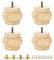 Mysummer Set of 4 Wooden Furniture Legs 2.56inches with M8 Predrilled Bolt Unfinished Bun Feet DIY Replacement for Sofa Couch Chair Ottoman Loveseat Cabinet Legs (unpainted)