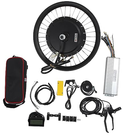 72V 3000W Electric Bike Conversion Kit Rear Drive Hub Motor Controller LCD3 LCD Display Set for 20 Inch Bike Lithium Battery Modification