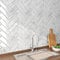 FunStick 30×30CM 15 Piastrelle Adesive Grigio Cucina Piastrelle Adesive Effetto Legno Bianco Carta Piastrelle Adesive Bagno Impermeabile Piastrelle PVC Adesive Grigio Bianco Adesivi per Piastrelle