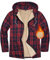 heekpek Fleecejacke Herren Hemdjacke Karierte Winter Kapuzenpullover Herren mit Reißverschluss Warme Kapuzenjacke Fleecefutter Hoodie Winterjacke Gefütterte Sweatjacke, Rot, L