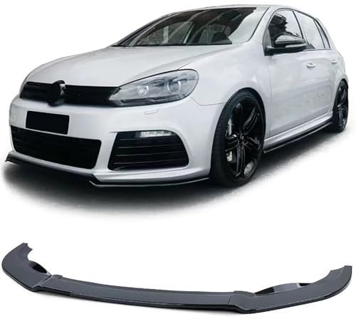 YPSQQHD Kompatibel für VW Golf 6 GTI R20, Frontspoilerlippe, Car Lower Body Kit Splitter Car-Styling-Außenzubehör,Glossy Black