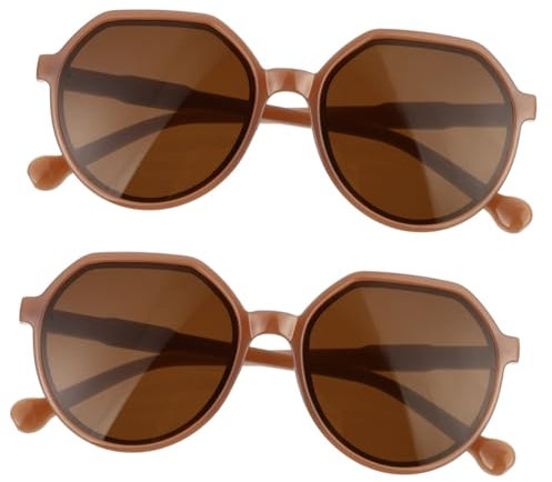 GALPADA 2 Paia occhiali da sole bicchieri personalizzati bicchieri personalizzato sunglasses bomboniere per occhiali ombretti per gli occhi occhiali con montatura tonda parasole unisex PC