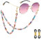 HANIUTTY Acryl-Sonnenbrillenkette mit festem Seil, Bunte und Modische Brillenkette, Unisex-Brillenseil Brillenkette Damen, Brillenketten Anti-Rutsch- und Anti-Verlust-Maskenkette Brillenkette