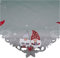 texpot Tischdecke 85 x 85 cm hellgrau Wichtel Weihnachten Winter Deko