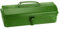 sourcing map Tool Box 14.2 Portable Steel Tool Box Hip Roof Style with Metal Latch Closure Tool Chest for Household Workshop Car, Green