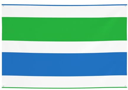 Bandera de Sierra Leona Festival Pancarta Decoración Interior Porche Patio Logo Tapiz Fondo Bandera 119 x 180 cm