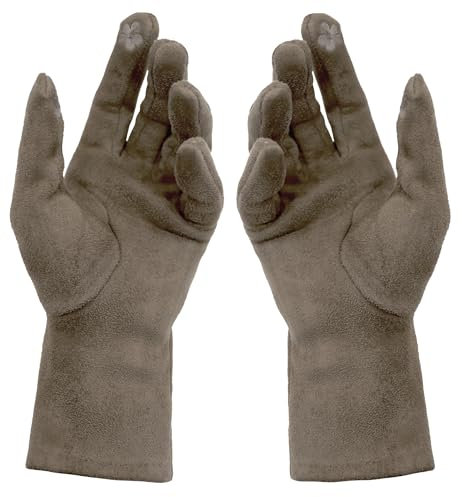 Van Der Rich ® - Winter Handschuhe Dick Tactile Gefütterte Handschuhe - Damen (Taupe, One Size)