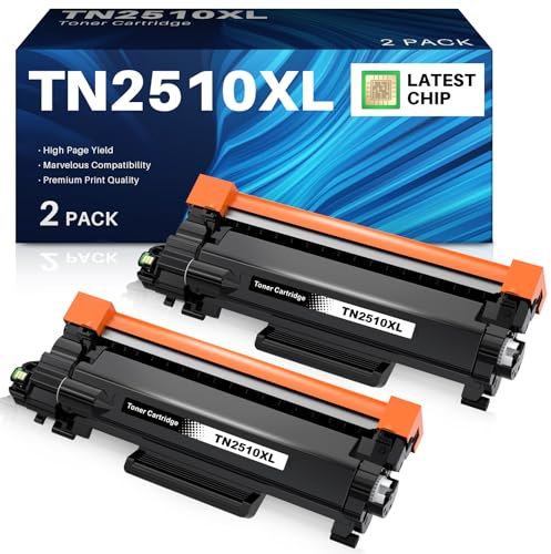INK4U TN2510XL Toner, 2-Schwarze, kompatibel für Brother TN2510 TN2510XL Toner kompatibel für Brother HL-L2400DWE,HL-L2445DW,DCP-L2620DW,DCP-L2660DW,DCP-L2665DW,MFC-L2800DW,MFC-L2827DWXL,MFC-L2835DW