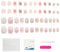 DOOCECIY 48 Pcs False False on Nails for Kids Girls, Press Cute Fake Sets Stick Nails with Toolkit