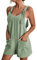 YIzdegg Salopette da donna, corto, estivo, in cotone, con spalline regolabili, tuta intera, Gn2, XL