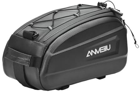 Fahrradkoffertasche – Gepäckträger hinten, 6 l, mit Tragegriff, Fahrradausrüstung, kompakt und leicht | Aufbewahrung für E-Bikes mit Platz für Telefon, Kamera, etc