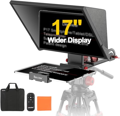 Desview P17 Aluminum Alloy Teleprompter 17 for iPad Tablet DSLR Camera