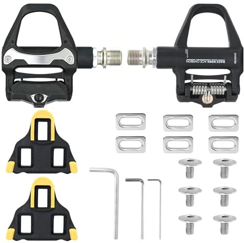 Pédales de vélo, antidérapantes, SPD-SL, 2 crampons, compatibles avec les pédales Shimano SDP 9/16 avec roulements à billes, pédales à clic, pour VTT, vélo de course et gravats
