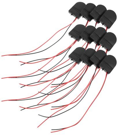 Operitacx 12 Stück-Pack Klappdeckel Knopfzellenhalter aus Abs und Kupfer Einfacher Einbau Mehrzweck Batteriehalter für Knopfzellen und Lir2032 Batterien im Kompakten Design