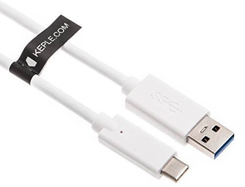 Keple Cable USB Tipo C 3.0 Compatible con Go Pro Hero5 Hero 5, Huawei Mate 9, LG Nexus 5X, Huawei Nexus 6P, Gionee S6, LeEco Le Max 2 USB C a USB A de Carga y Sincronización rápido 3.1 (2m/ blanco)