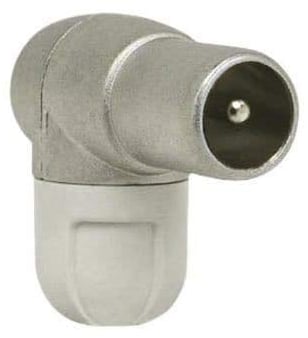 CABLEPELADO Conector CEI Macho | Conector CEI acodado blindado Macho para Cable coaxial | Apto para Cables coaxiales de 6,8mm | Macho