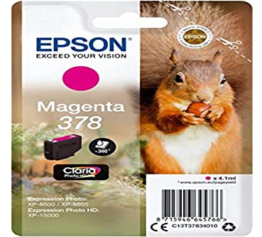 Epson 378 4.1 ml 360 Seiten magenta Tintenpatrone – Tintenpatronen (Epson, magenta, Expression Photo xp-8500, xp-8505 Expression Photo HD xp-15000, 4,1 ml, 360 Seiten)
