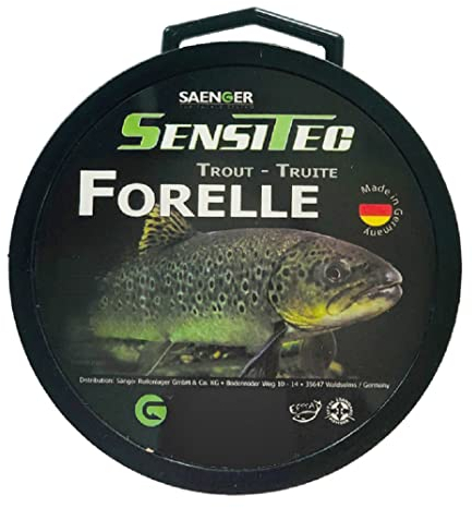 Sensitec monofilie Angelschnur aus Nylon, 400m, Zielfischschnur, Angelsehne,Bastelschnur (Forelle, 0,20 mm)