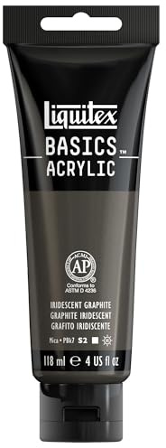 Liquitex BASICS Acrylic Paint, 4-oz Tube, Iridescent Graphite