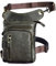 Le'aokuu Herren Echtes Leder Tasche Hüfttasche Beinbeutel Beintasche Drop Leg Thigh Bag Radfahren Klettern Messenger Bag (211-11 2 Grau)
