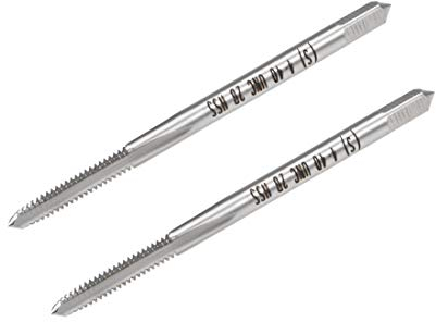 sourcing map 2pcs Taraud machine #4-40 UNC Filetage 2B Classe 3 Flûtes Filetage de vis en acier à grande vitesse Taraud de fraisage