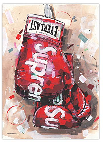 JosHoppenbrouwers Supreme X Everlast Boxhandschuh-Druck, 50 x 70 cm, ungerahmt