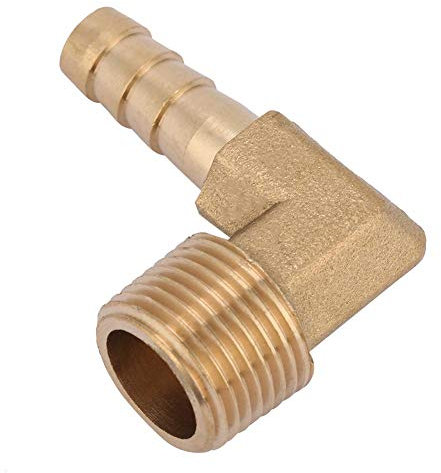Riduttore a gomito. Raccordo portagomma in ottone anticorrosione, resistente per carburante per tubi dell'acqua(3 minutes 8)
