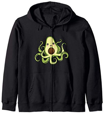 Guactopus | Funny Guacamole Lover Avocado Octopus Felpa con Cappuccio
