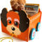 Spielzeugkiste aus Holz Hund | 2-in-1-Zugwagen & Aufbewahrungsbox auf Rädern für Kinderzimmer oder Schlafzimmer | Babytruhe für Kinderspielzeug, Spiel/Buchorganizer | Geschenke für Jungen & Mädchen