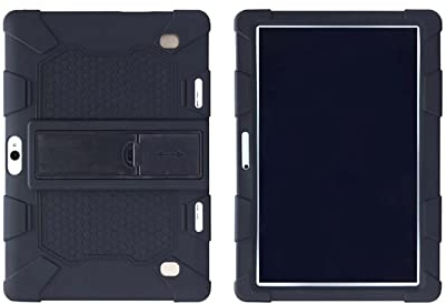 Funda para tablet de 10,1 pulgadas, resistente a los golpes, con soporte, universal, de silicona, funda protectora para tablet de 10,1 pulgadas, color negro